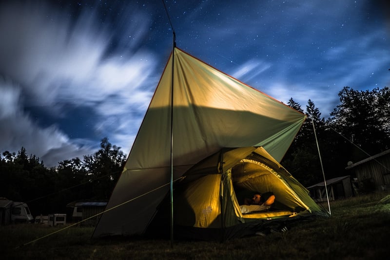 Camping in the wilderness